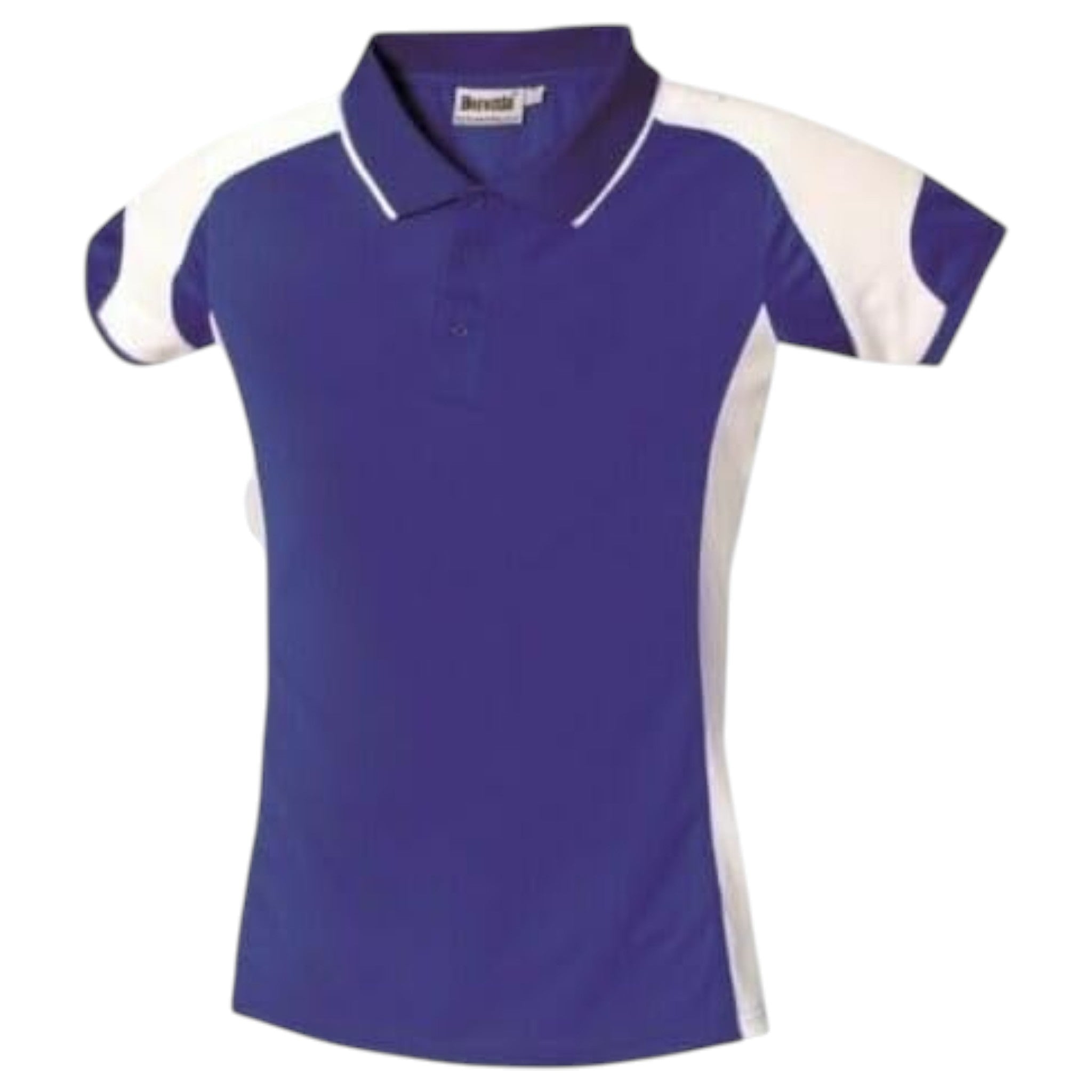 Children's royal blue and white polo sports shirt short sleeve breathable school PE top